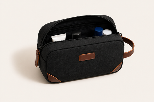 CarryHive Travel Toiletry Pouch – Canvas Organizer (Black)